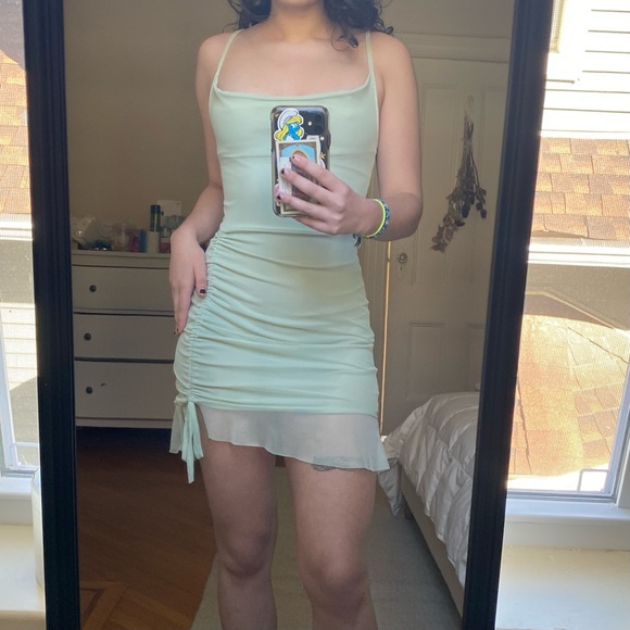 Green Mini Dress - Picture 4 of 6